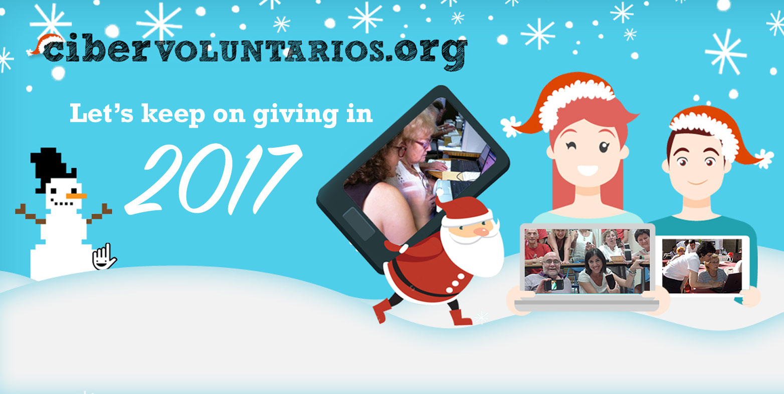 The team of Cibervoluntarios wishes you Merry Xmas! look what we’ve achieved together in 2016